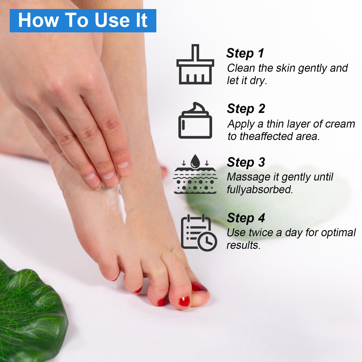 ISSUWEN Urea Cream 42% with Salicylic Acid 2% for Cracked Heels, 2 Pack