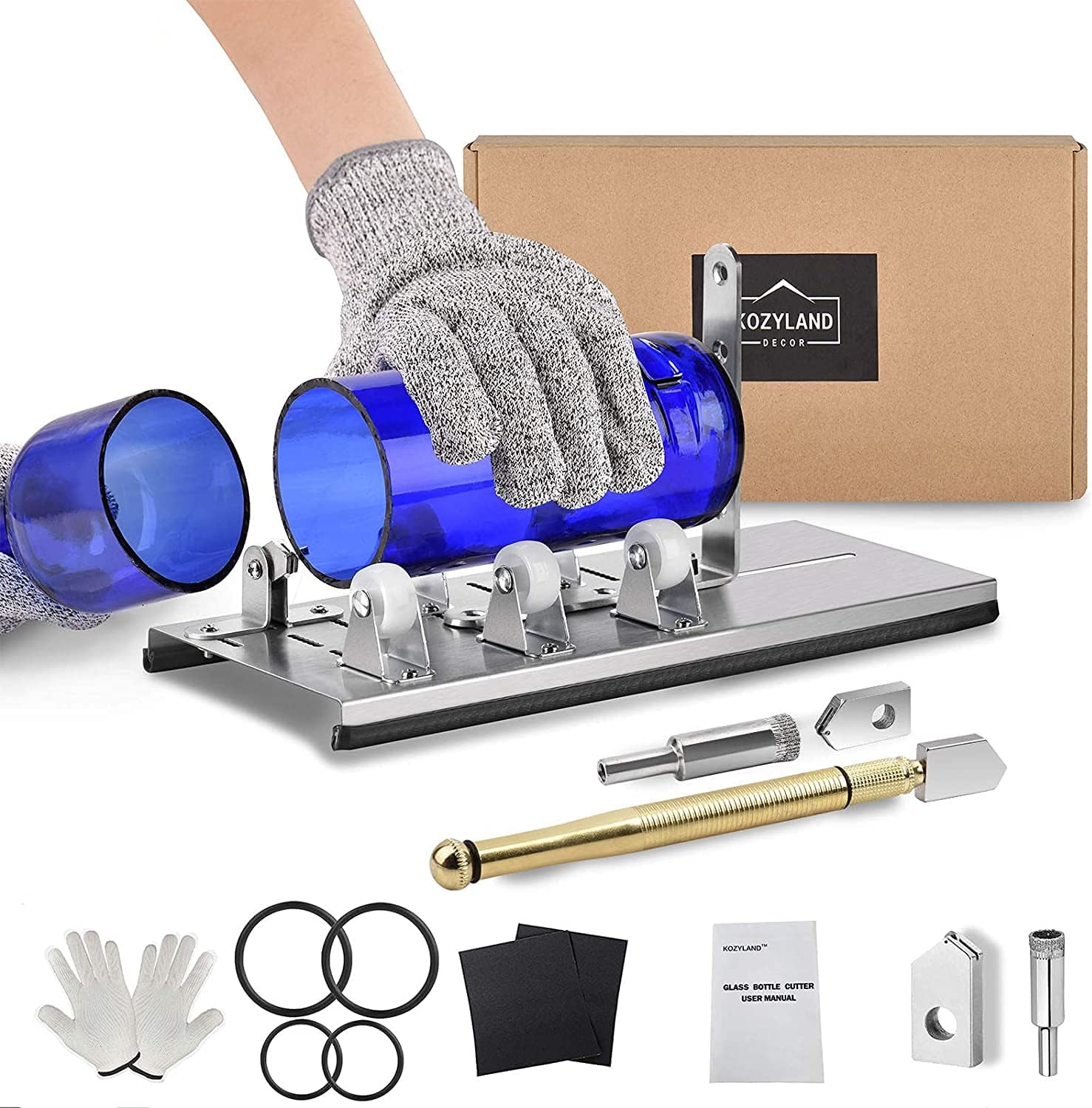 KOZYLAND Bottle Cutter & Glass Cutter Kit, for Cutting Wine Bottle or –  TheCharmonic.com