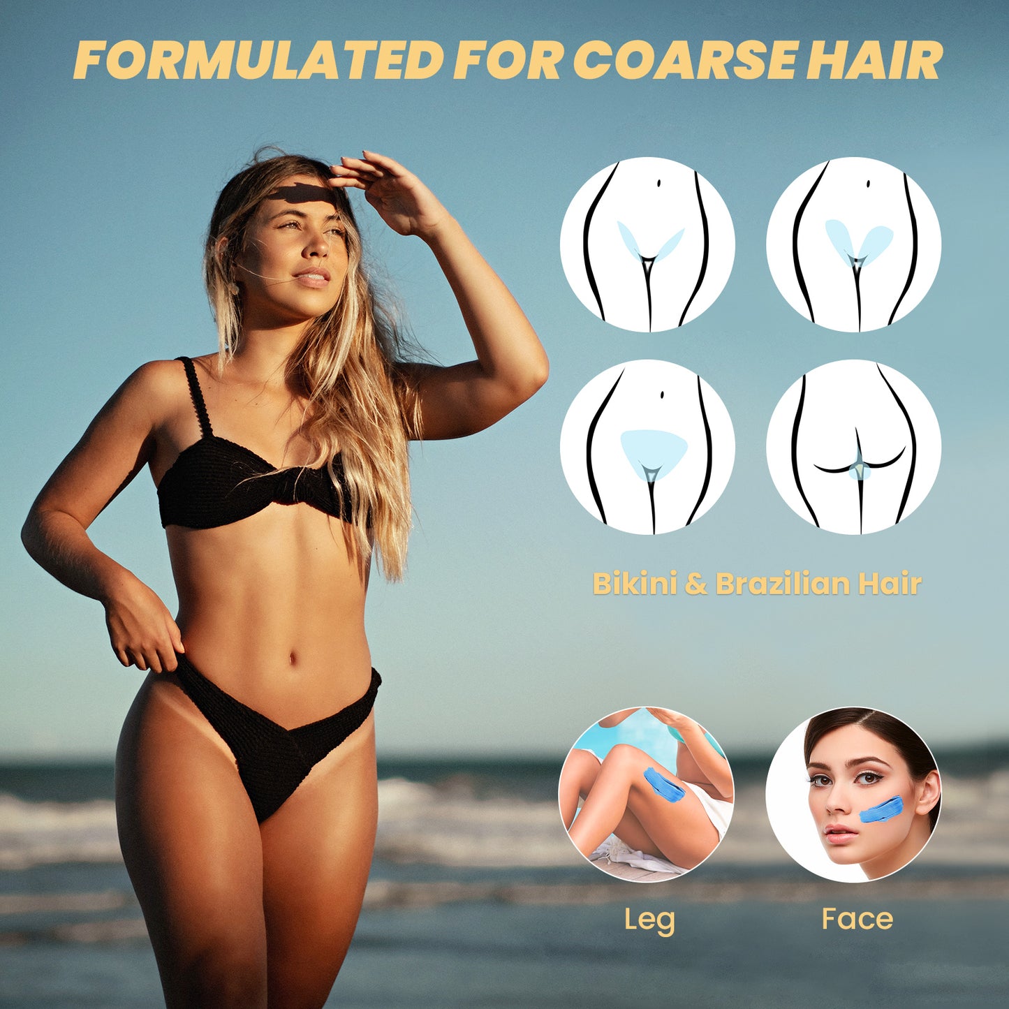 Charmonic 4.5kg/10lb Wax Beads, Bulk Hard Waxing Beads for Hair Wax Removal, at Home Waxing Kit for Women & Men