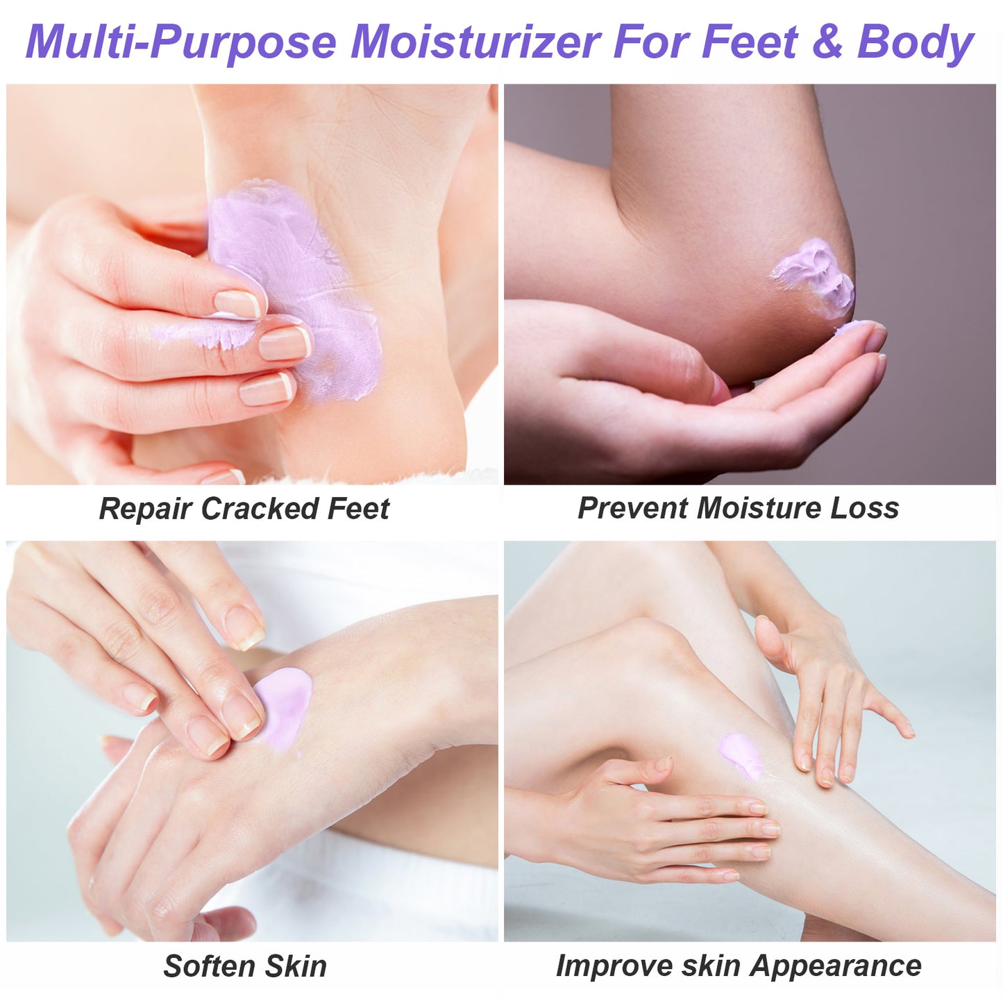 ISSUWEN Lavender Urea Cream 42% with Salicylic Acid 2% and Lavender for Cracked Heels, 2 Pack