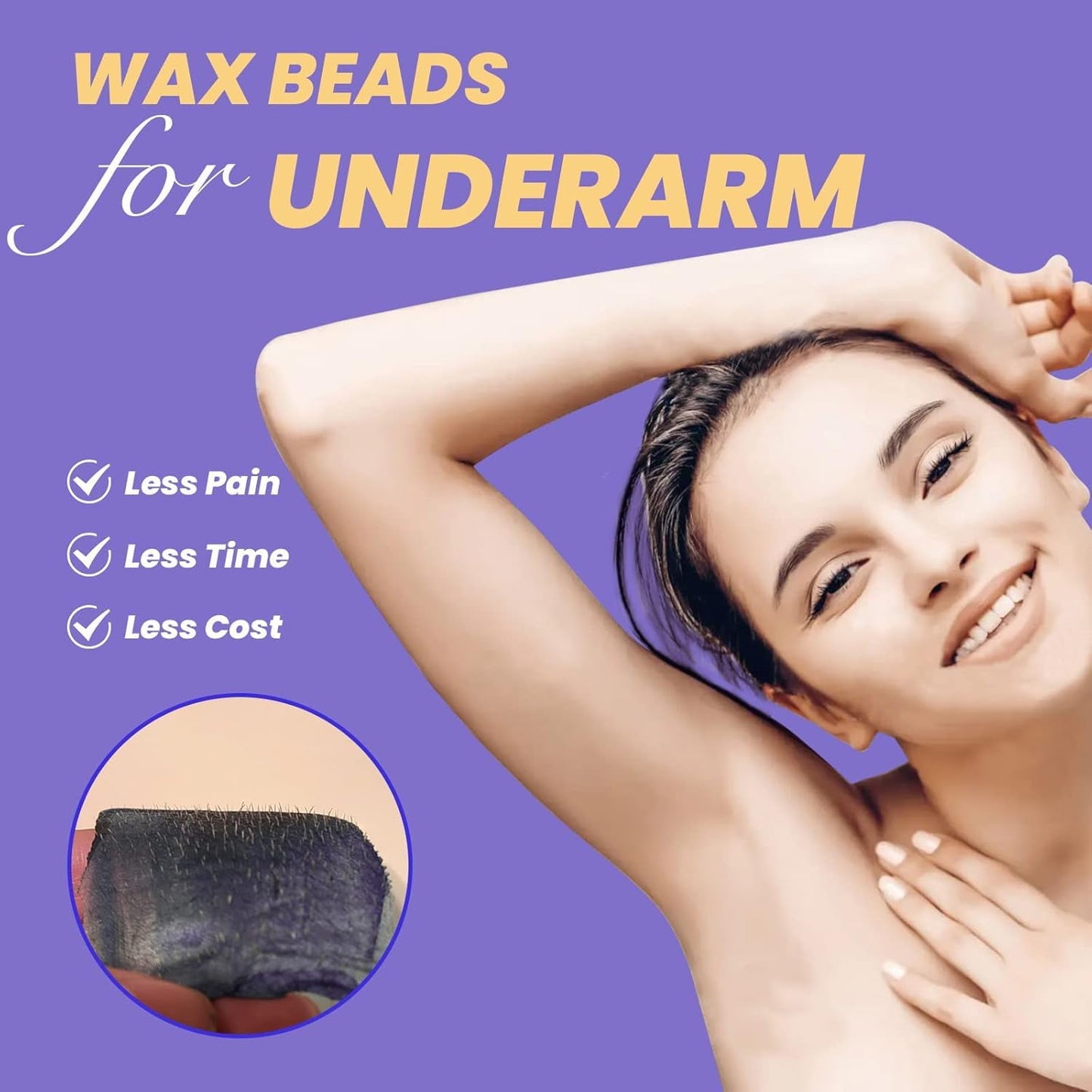Charmonic 4.5kg/10lb Wax Beads, Bulk Hard Waxing Beads for Hair Wax Removal, at Home Waxing Kit for Women & Men(Lavender )