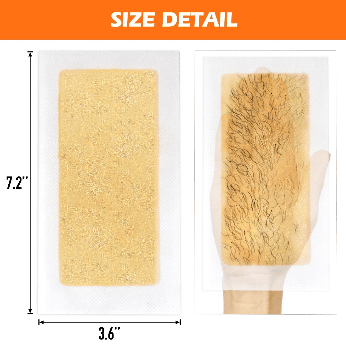 Charmonic 100pcs Wax Strips for Hair Removal, All-Over Body Wax Hair Removal Kit for Women & Men with 10 After-Wax Wipes