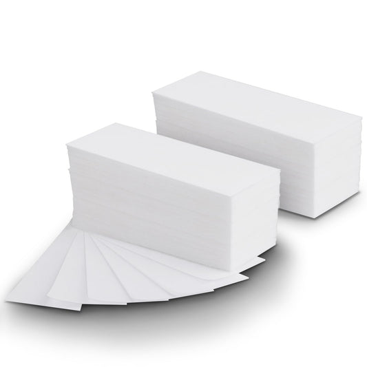 Charmonic 500pcs Facial Wax Strips, Non-Woven Waxing Strips for Sugar Wax and Soft Wax, Skin-friendly Depilatory Wax Paper, Eyebrow, Face, Upper Lip, Chin Wax Strips for Hair Removal