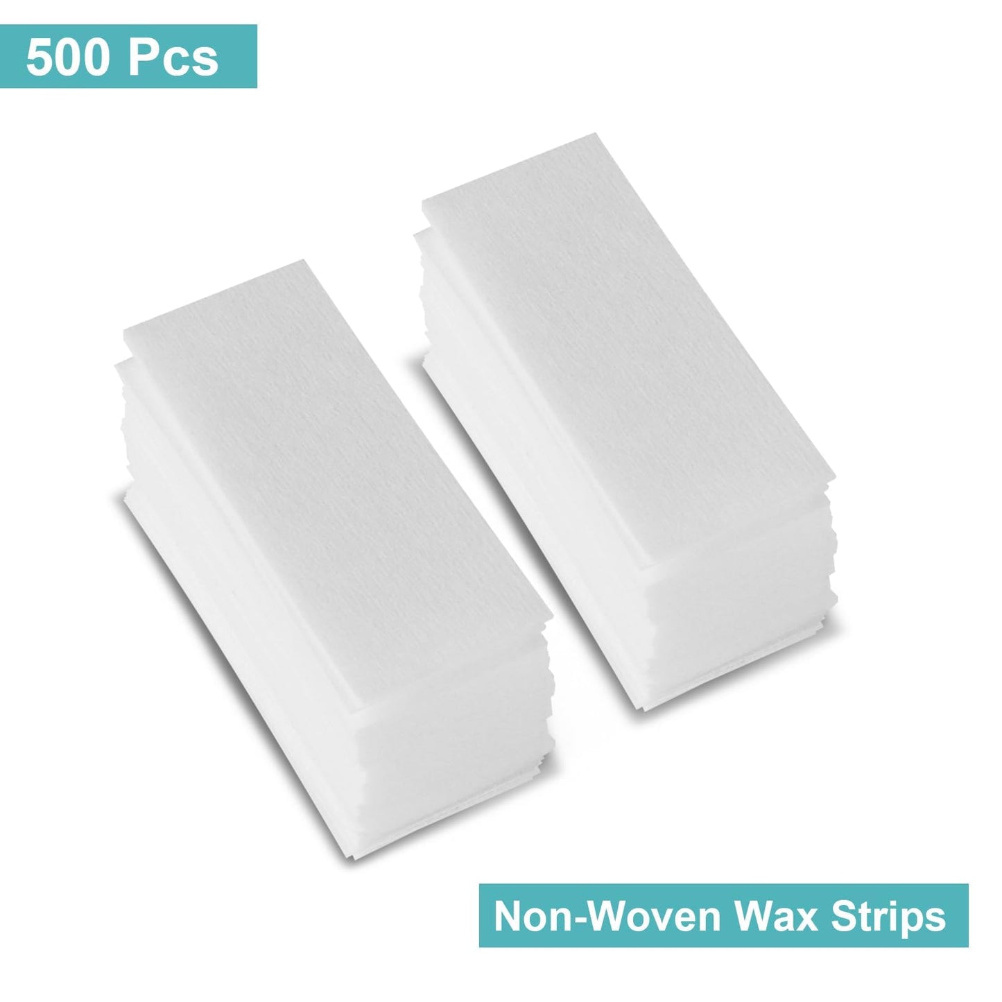 Charmonic 500pcs Facial Wax Strips, Non-Woven Waxing Strips for Sugar Wax and Soft Wax, Skin-friendly Depilatory Wax Paper, Eyebrow, Face, Upper Lip, Chin Wax Strips for Hair Removal