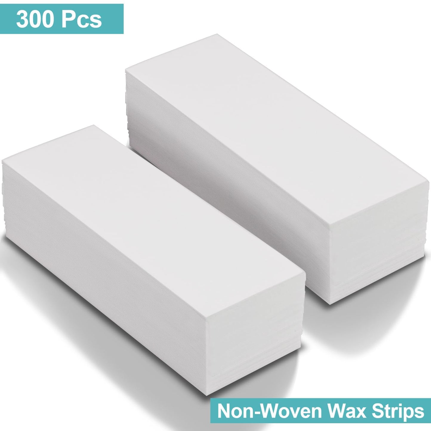 Charmonic 300 Pcs Large Wax Strips, Non-Woven Waxing Strips for Sugar Wax and Soft Wax, Skin-friendly Depilatory Wax Paper, Eyebrow, Face, Bikini, Body Wax Strips for Hair Removal (Large 2.8" x 7.9")