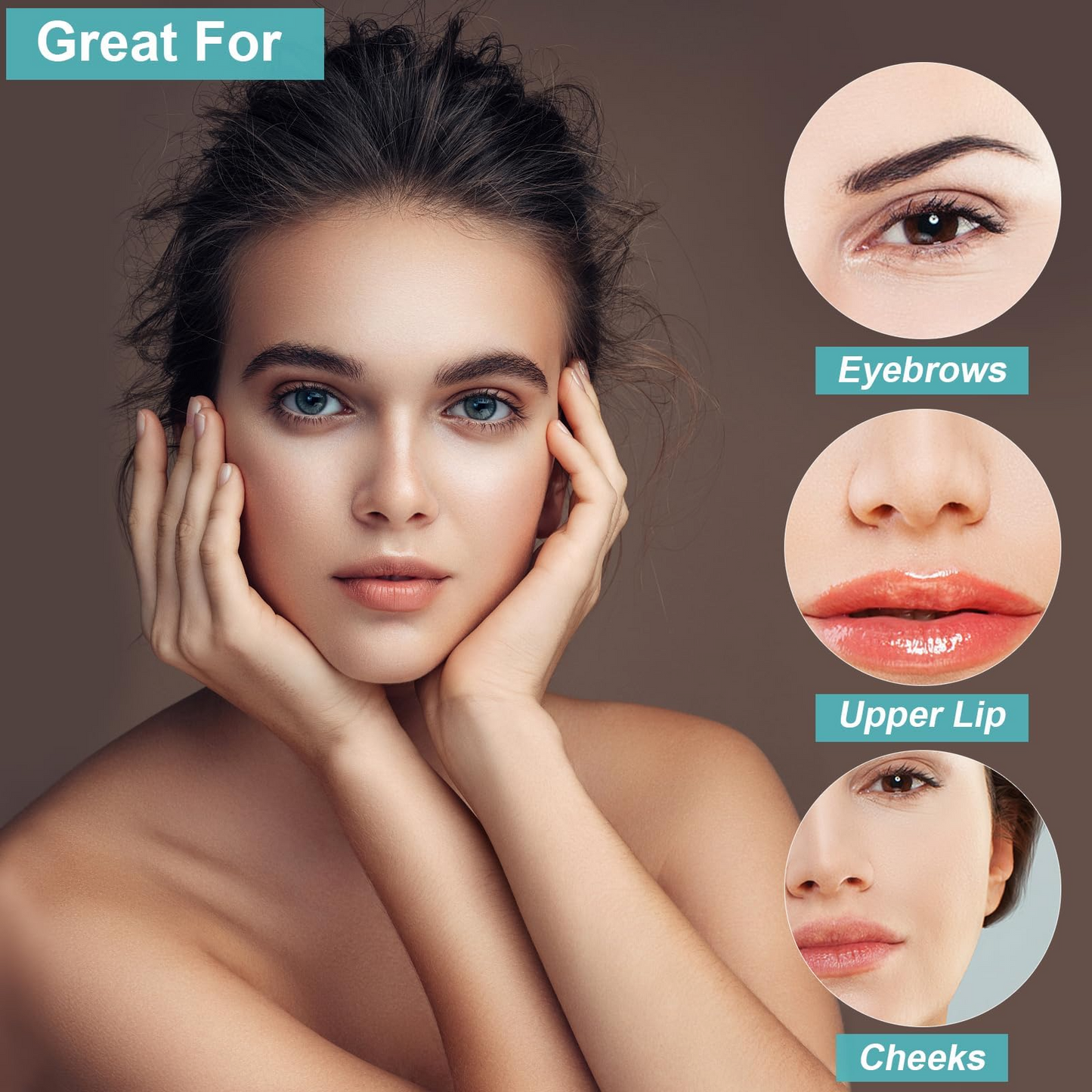 Charmonic 500pcs Facial Wax Strips, Non-Woven Waxing Strips for Sugar Wax and Soft Wax, Skin-friendly Depilatory Wax Paper, Eyebrow, Face, Upper Lip, Chin Wax Strips for Hair Removal