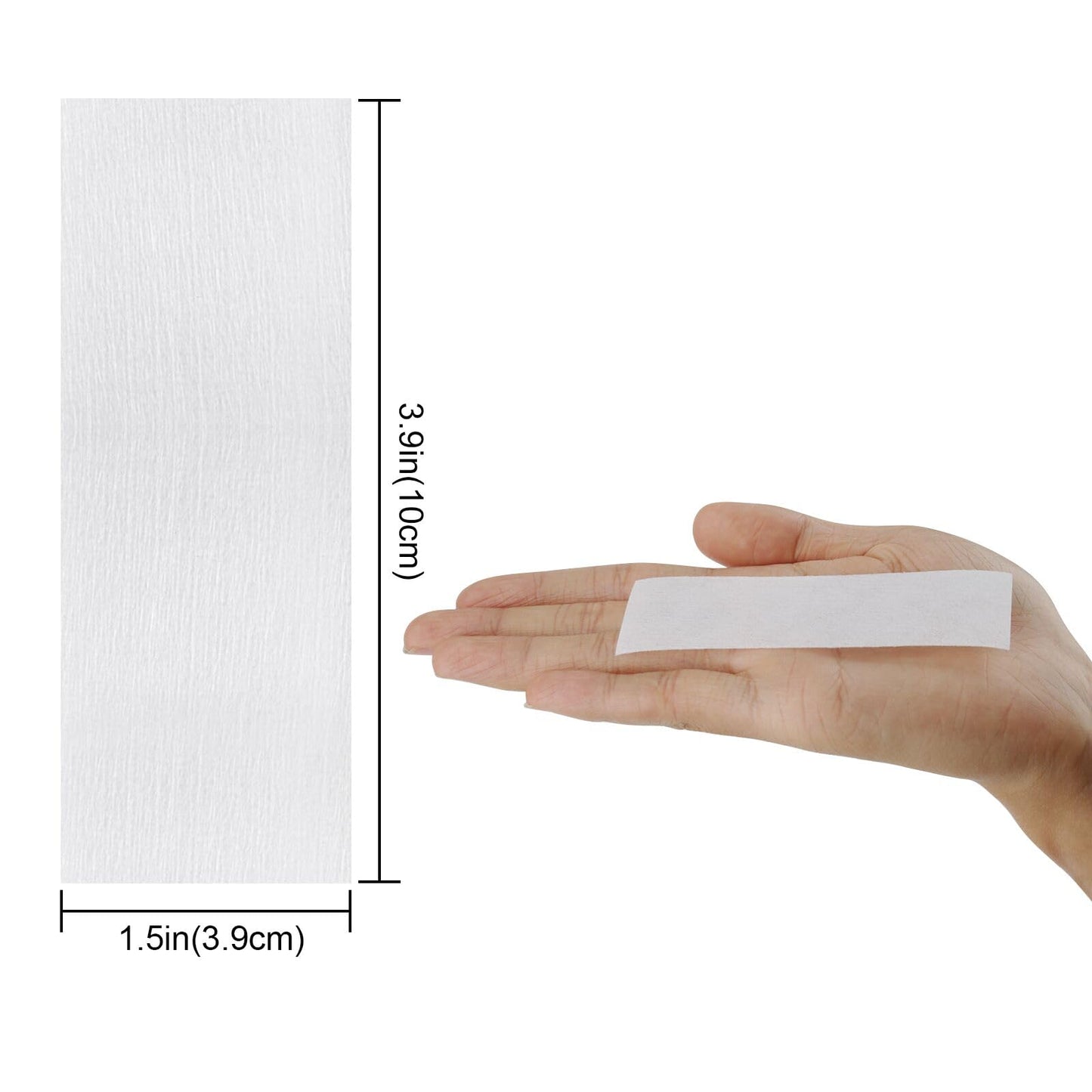 Charmonic 500pcs Facial Wax Strips, Non-Woven Waxing Strips for Sugar Wax and Soft Wax, Skin-friendly Depilatory Wax Paper, Eyebrow, Face, Upper Lip, Chin Wax Strips for Hair Removal