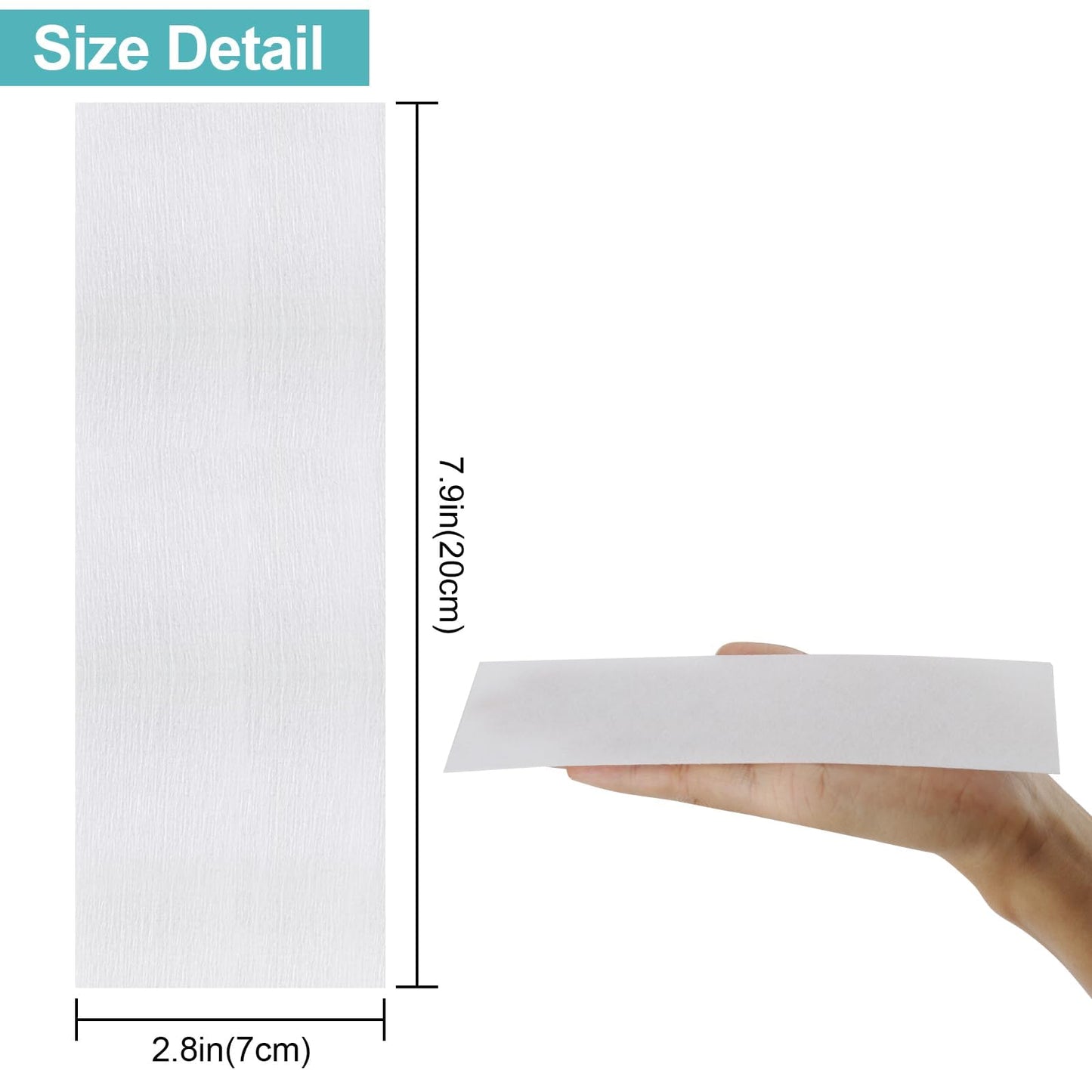 Charmonic 300 Pcs Large Wax Strips, Non-Woven Waxing Strips for Sugar Wax and Soft Wax, Skin-friendly Depilatory Wax Paper, Eyebrow, Face, Bikini, Body Wax Strips for Hair Removal (Large 2.8" x 7.9")