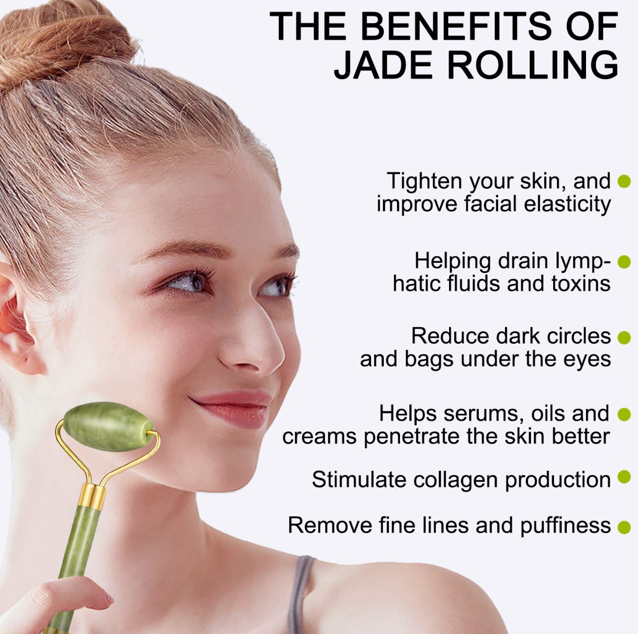 Charmonic 4pcs Jade Roller & Gua Sha Set