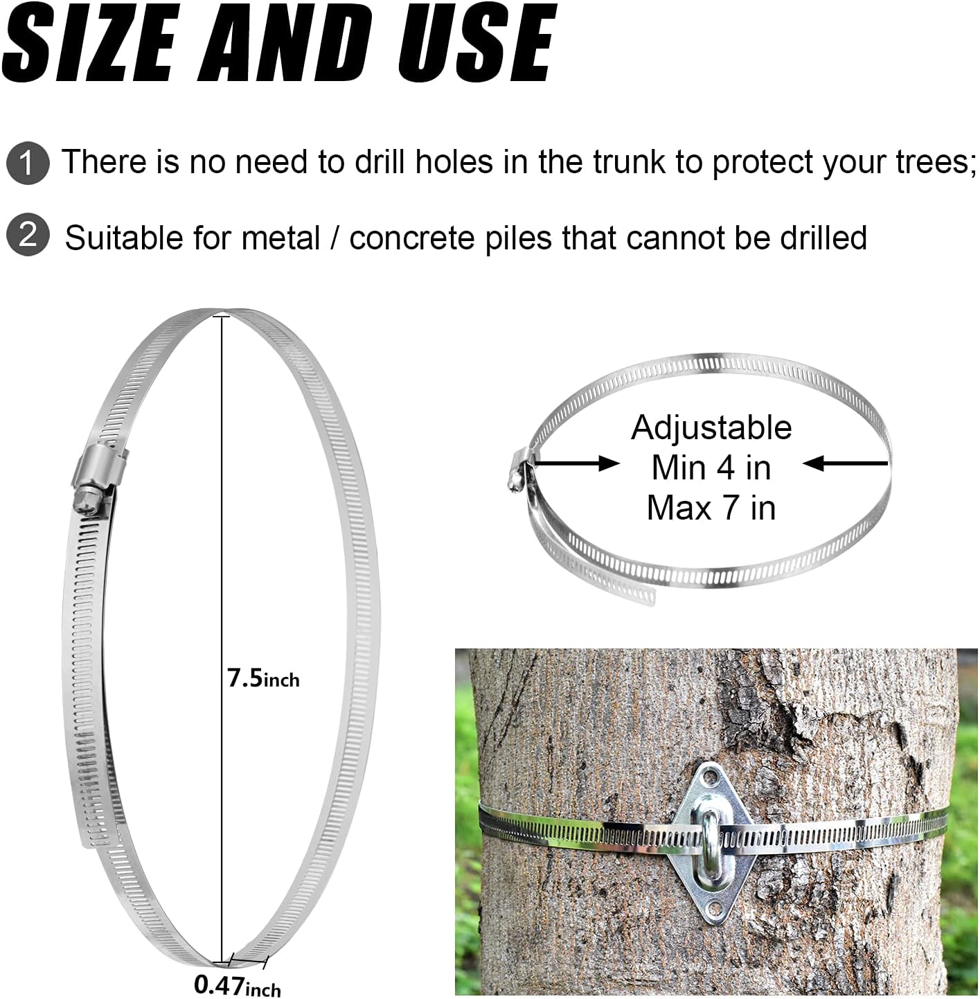 KOZYLAND Shade Sail Hardware Kit, Sun Shade Hardware Kit with 304 Stainless Steel Wire Rope for Square/Rectangle/Triangle Sun Shade Sails, Anti-Rust Stainless Steel Accessories for Outdoor (6 inch, 50/59 pcs)